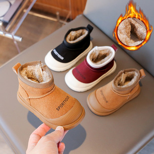 Baby's Winter Shoes Soft Sole Non-slip Baby Shoes Women's Toddler Shoes Children's fleece-lined Ankle Boots Boys Cotton Shoes for Hair