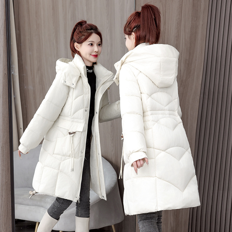Women's Mid-Length Cotton Coat for Winter 2026, Fashionable Loose-Fitting Waist-Cinching Slimming Thick Jacket, New Korean-Style Cotton Padded Coat Women's Mid-Length Cotton Coat for Winter 2026, Fashionable Loose-Fitting Waist-Cinching Slimming Thick Jacket, New Korean-Style Cotton Padded Coat