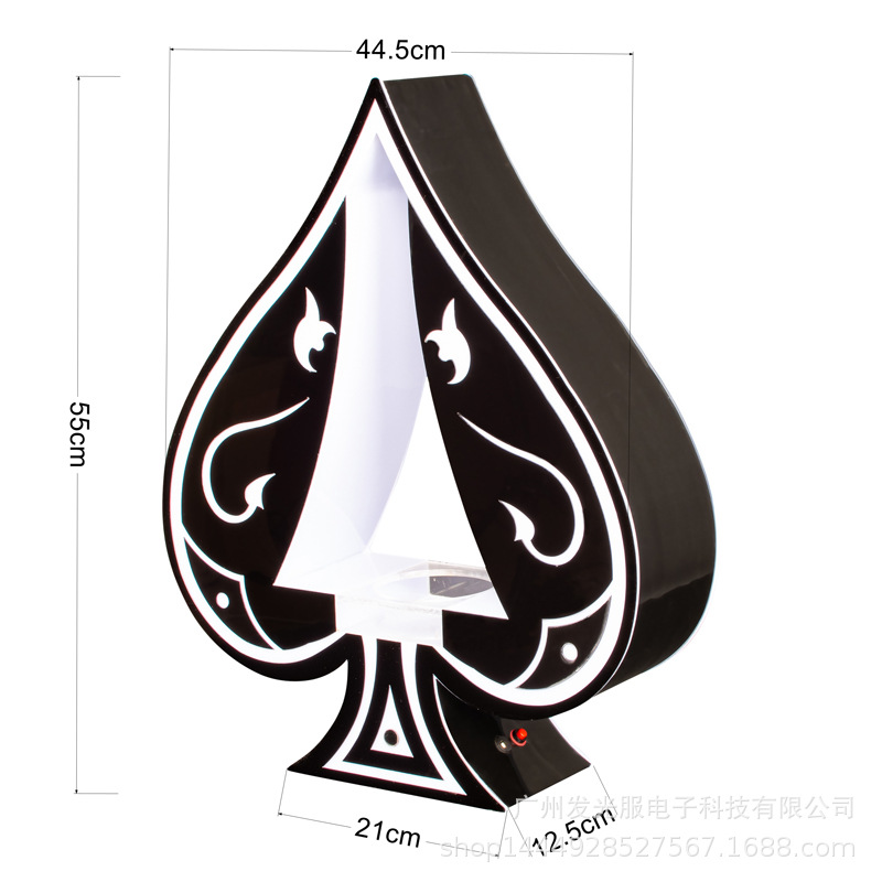 Luminoso acrílico negro melocotón un asiento de vino extranjero soporte de exhibición de vino accesorios de Bar hierro amarillo luz vino asiento verde luz Champagne Rey