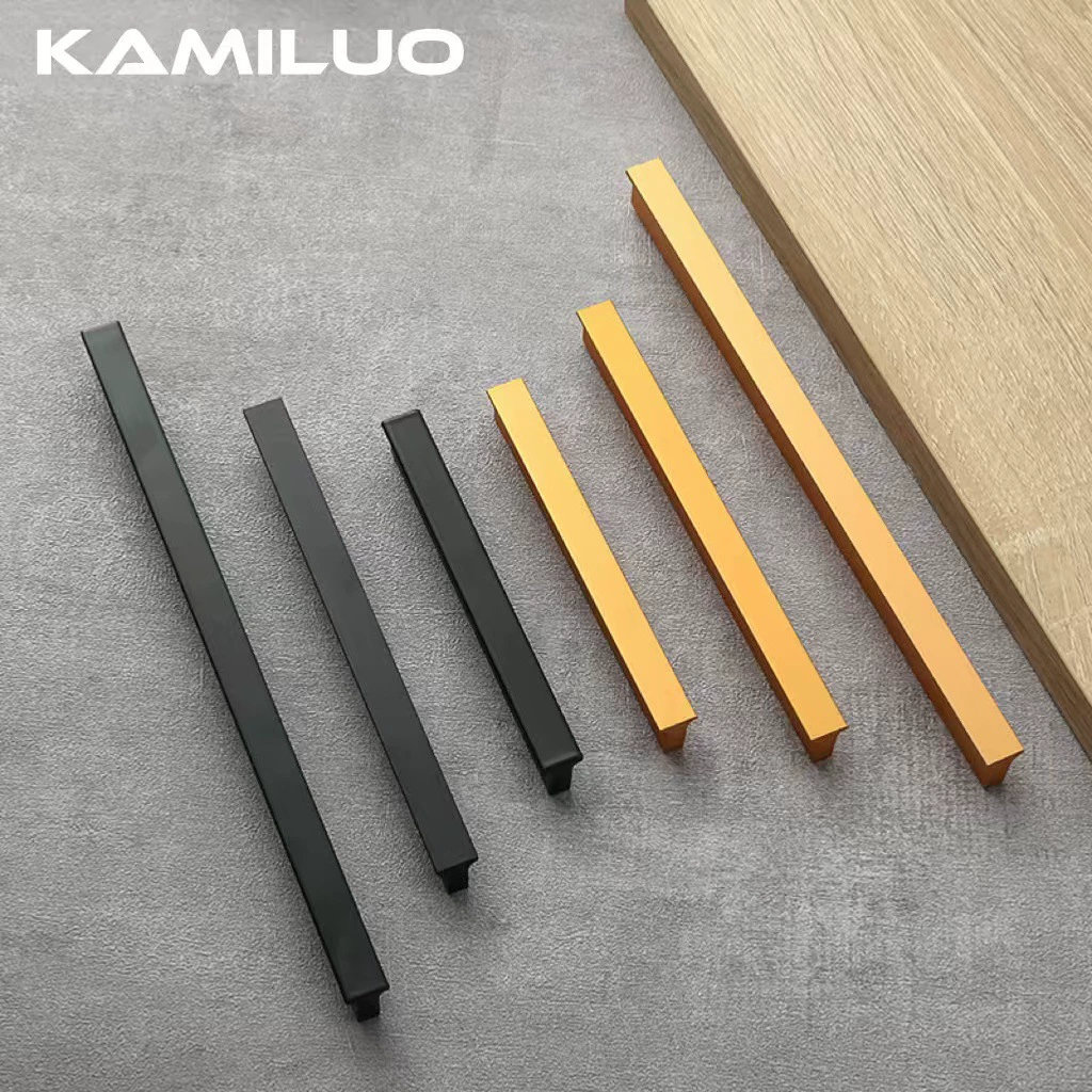 Легкая роскошная Т-образная дверь шкафа ручка Современный простой ящик для шкафа ручка