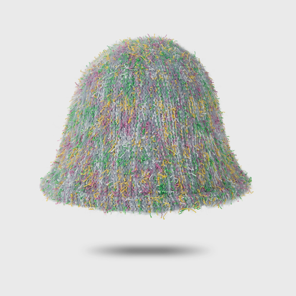 Fashion Colorful Hat Warm Knitted Wool Fisherman Hat Korean Fashion Hat display picture 5