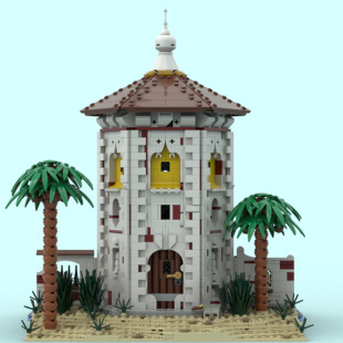 Cross-Border Moc-184363 La Torre Dorada Tower Building Block for Pirate Series 2575 Accessories