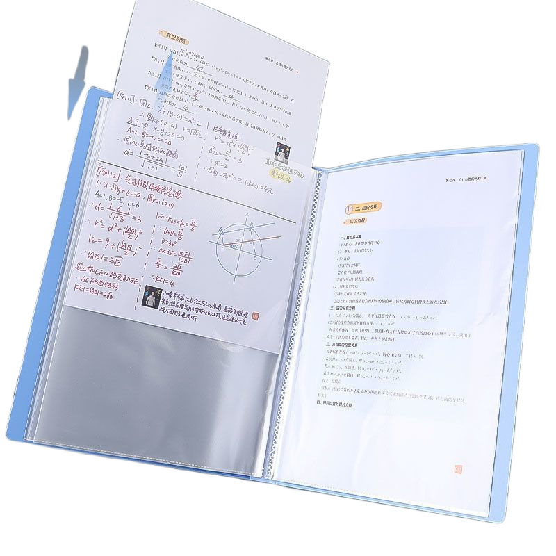 A4폴더 다층투명삽입형 자료집 중학교 고등학생 대용량 시험지 자료 보관책