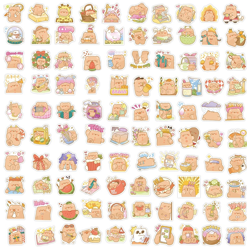 1000 oso coreano lindo dibujos animados pegatinas ins chica corazón decoración equipaje teléfono caso pegatinas al por mayor