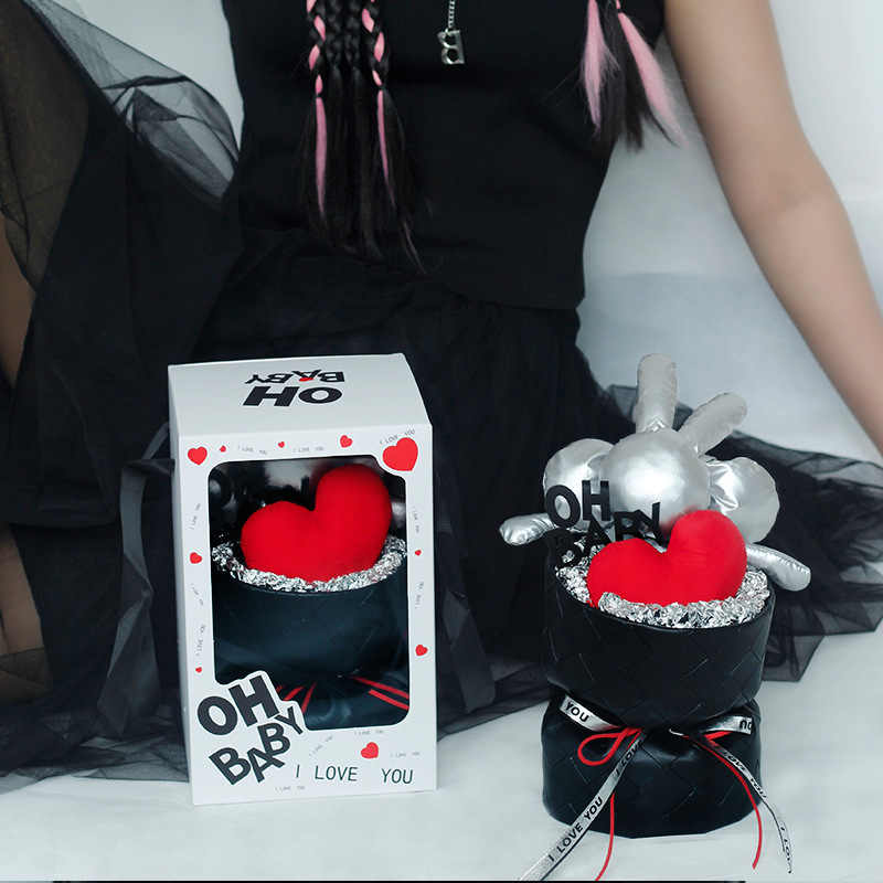 Ramo de muñecas de alto grado regalo de cumpleaños para niñas ramo de conejo regalo de San Valentín conjunto completo regalo de mano Flor eterna