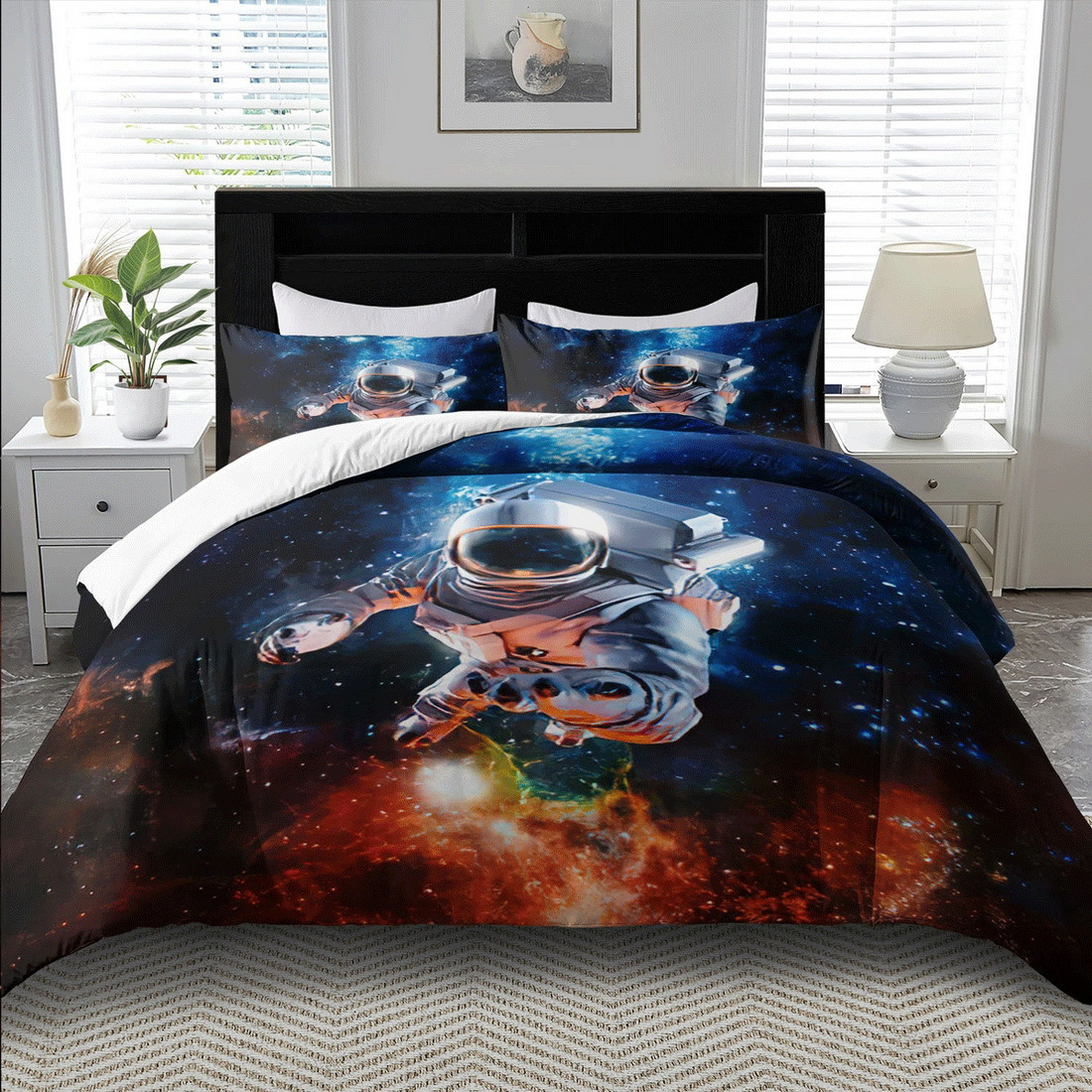 Transfronterizo textil doméstico astronauta suave impresión digital abrasión quilt kit fuente soporte de fábrica TEMU / JIT
