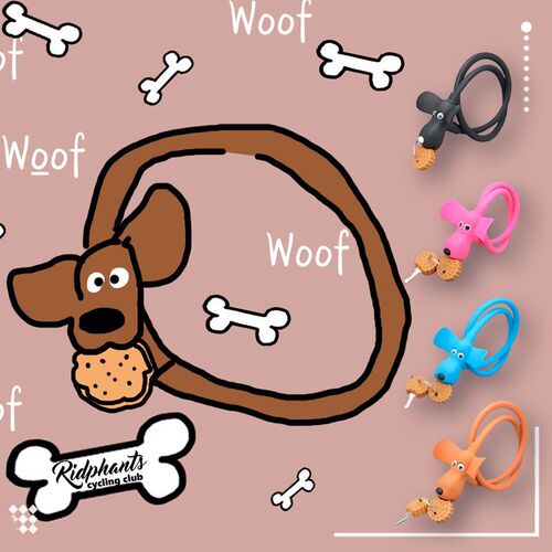 Xiaohongshu's same silicone cartoon biscuit puppy bicycle creative car lock safety lock anti-theft keychain plug lock