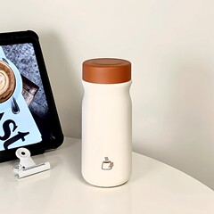 女子用魔法瓶カップ、見栄えの良いウォーターカップ、コンパクトで持ち運びやすいコーヒー付属、316ステンレスカップ、男子学生用茶漏れ