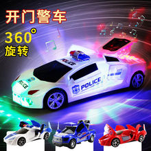 新款特技變形開門汽車萬向燈光音樂360旋轉電動音樂跳舞玩具警車