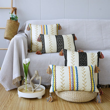 摩洛哥刺绣抱枕ins民宿家居流苏靠垫客厅沙发抱枕卧室床头靠垫