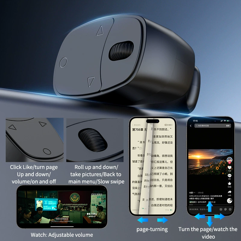 Новый мобильный телефон колесо Bluetooth пульт дистанционного управления видеоэлектронная книга короткая драма разворот страницы увеличение фото медленная прокрутка вверх и вниз