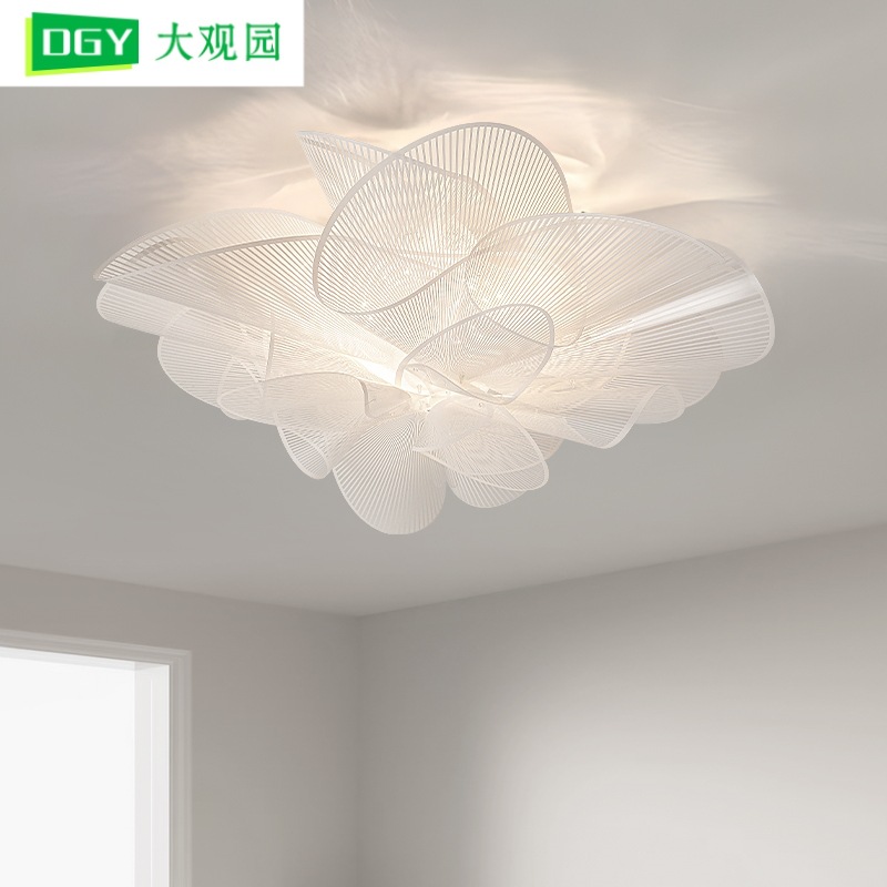 Gran vista jardín de diseño italiano lámpara de techo lámpara de dormitorio cálida lámpara de estudio arte personalidad lámpara Zhongshan194L