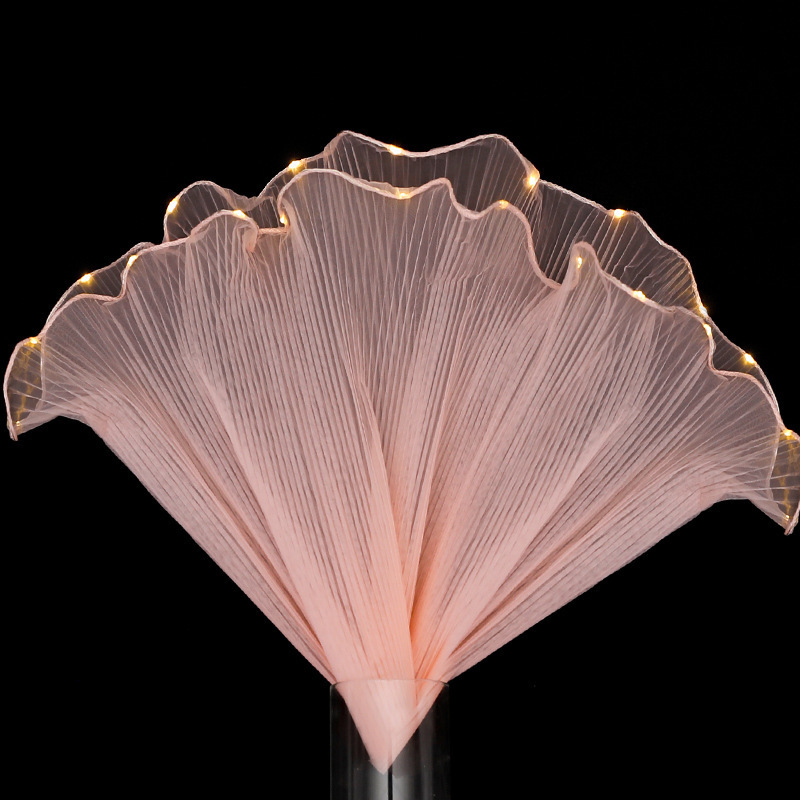 Hilo de onda bilateral plisado hilo de onda perla simple estilo Chanel ramo forro de flores papel de embalaje de flores de malla