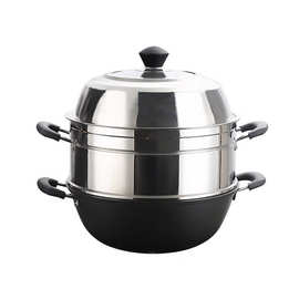 朗赫(LUVHOO)匠心铸铁蒸锅 LH-ZT01礼盒装 量大从优 可代发