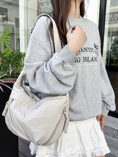 Solid color nylon dumpling bag large capacity new fashion bag crossbody bag women's niche summer casual shoulder bag