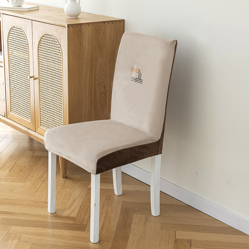 Cubierta de silla engrosada simple moderna antideslizante integrado todo incluido cuatro estaciones cubierta de silla universal cubierta de silla de comedor elástica para el hogar