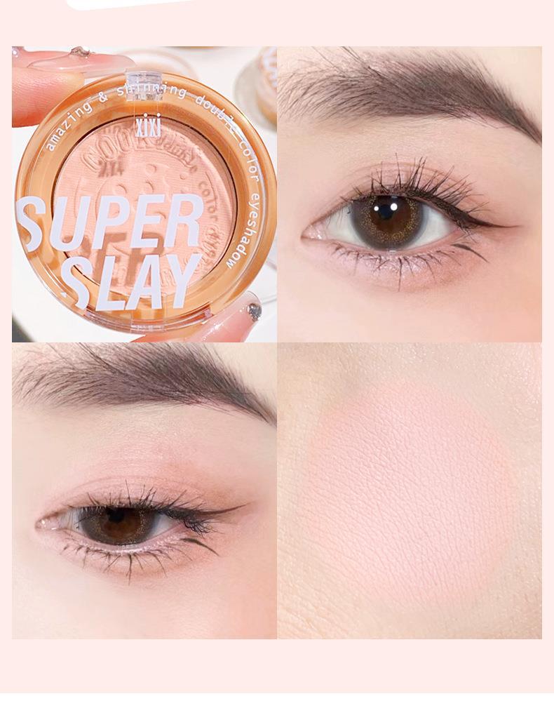 xixi Cookie Crispy Monochrome eyeshadow, brightening the undereye, pearlescent, fine shimmering, matte, pseudo-natural look, versatile for daily use, earth tones undefined