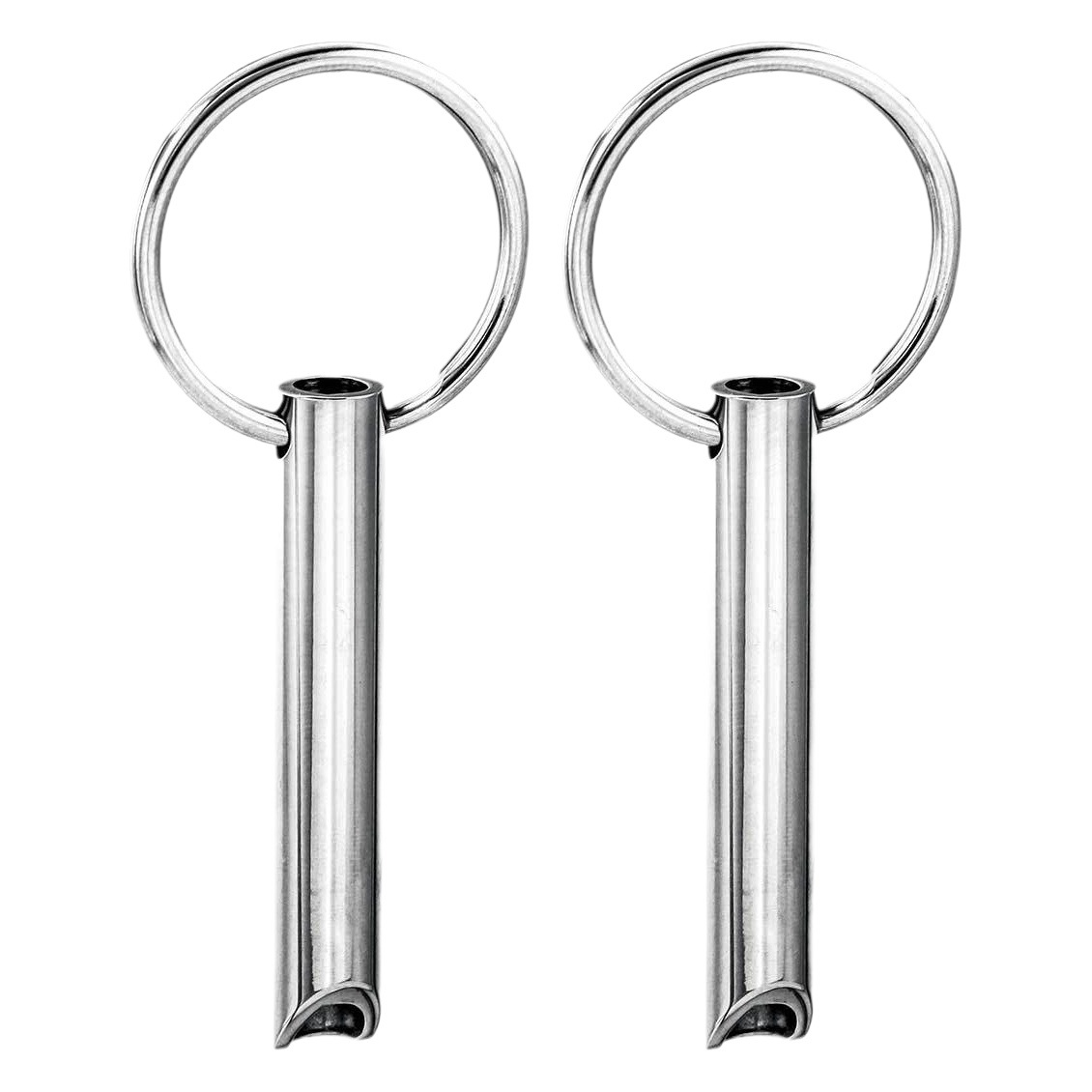 Acero inoxidable meditación silbato llavero titanio acero mindfulness ajuste respiración colgante meditación descompresión cilindro joyería