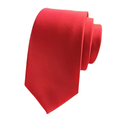 Solid color small tie for men Korean version 6cm narrow version formal wear business wedding trendy red blue black tie