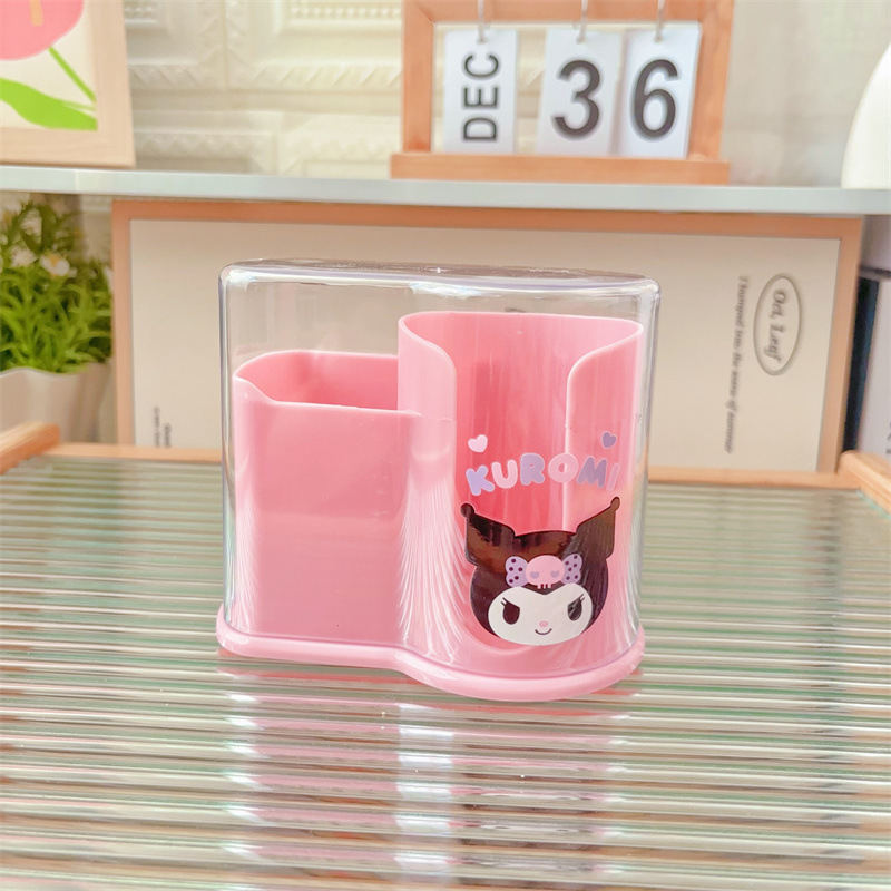 日系卡通少女心化妆棉粉扑收纳盒家用棉签收纳盒猫咪马卡龙盒子|undefined