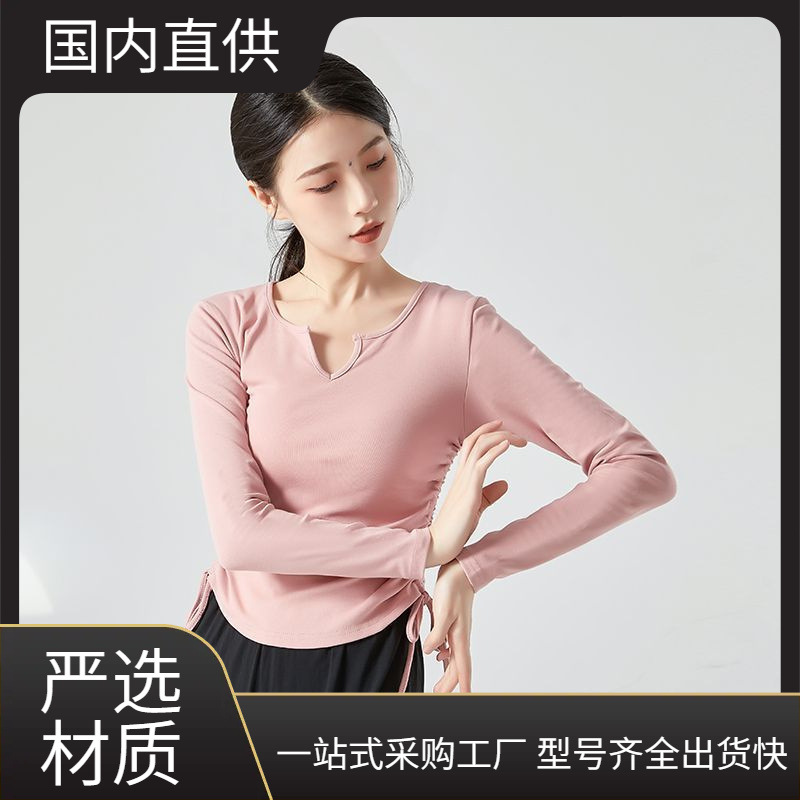 Modern Dance Clothes, Women's Dance Clothes, Short-Sleeved Slim Tops, Classical Dance Clothes, Chinese Dance Practice Clothes, Dance Practice Clothes