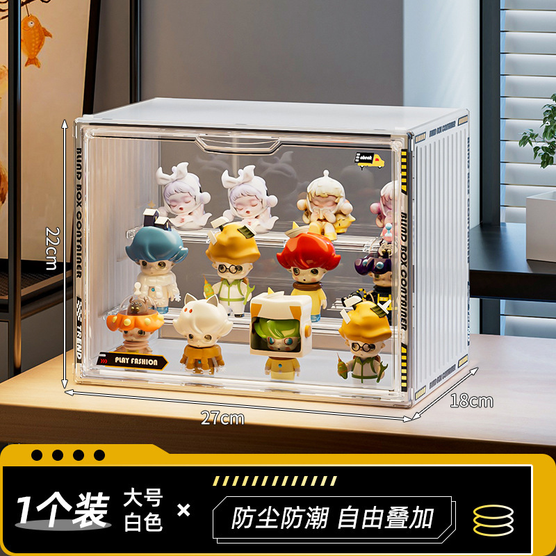 ラブブマカロンビニール人形ラブブ座りパーティーディスプレイボックス防塵コンテナ収納ボックスキャビネット|undefined