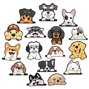 Creative New Pet Dog Series Clogs Shoe Flower Shoe Buckle Pvc Soft Glue DIY Removable Garden Shoe Accessories