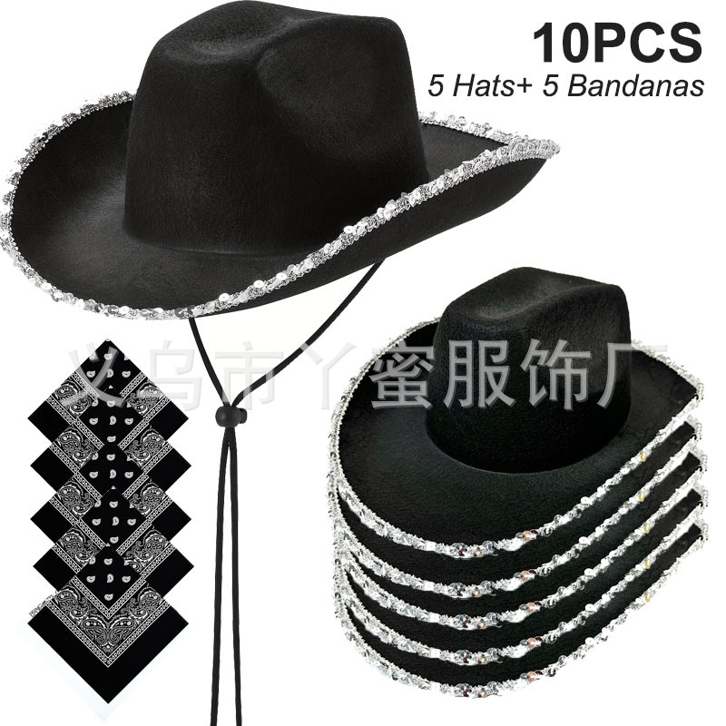 Juego de 10 piezas sin borde negro y plateado