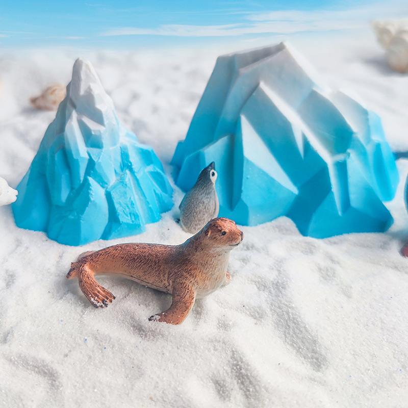 Venta caliente Iceberg Pecera Adornos Acuario Decoración Simulación Pequeña rocalla Arctic Snow Mountain Escenografía Artesanía al por mayor