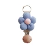 Apricot color (with a hole wooden cap) [Light blue (medium five petals flower)]