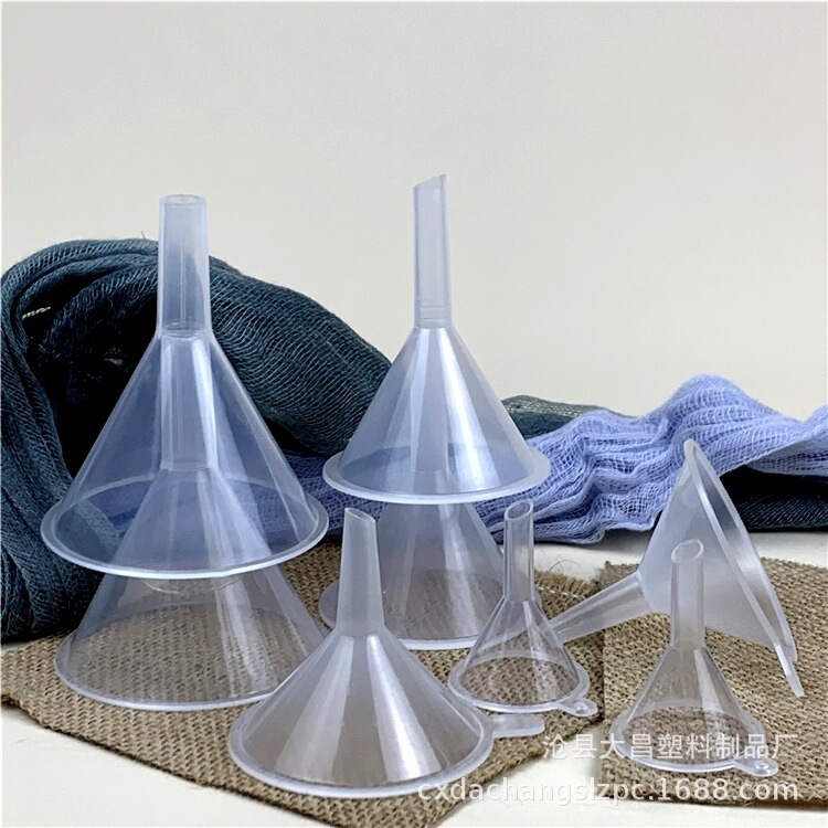 30 50mm 60 75 90 120 150mm plastic funnel pp plastic mini funnel liquid separation funnel