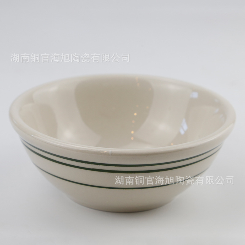 ヨーロッパ式のシンプルな陶磁器の碗の皿の手描きの緑の線の洋食の皿ins風の家庭用の茶碗の野菜の皿の陶磁器の食器|undefined