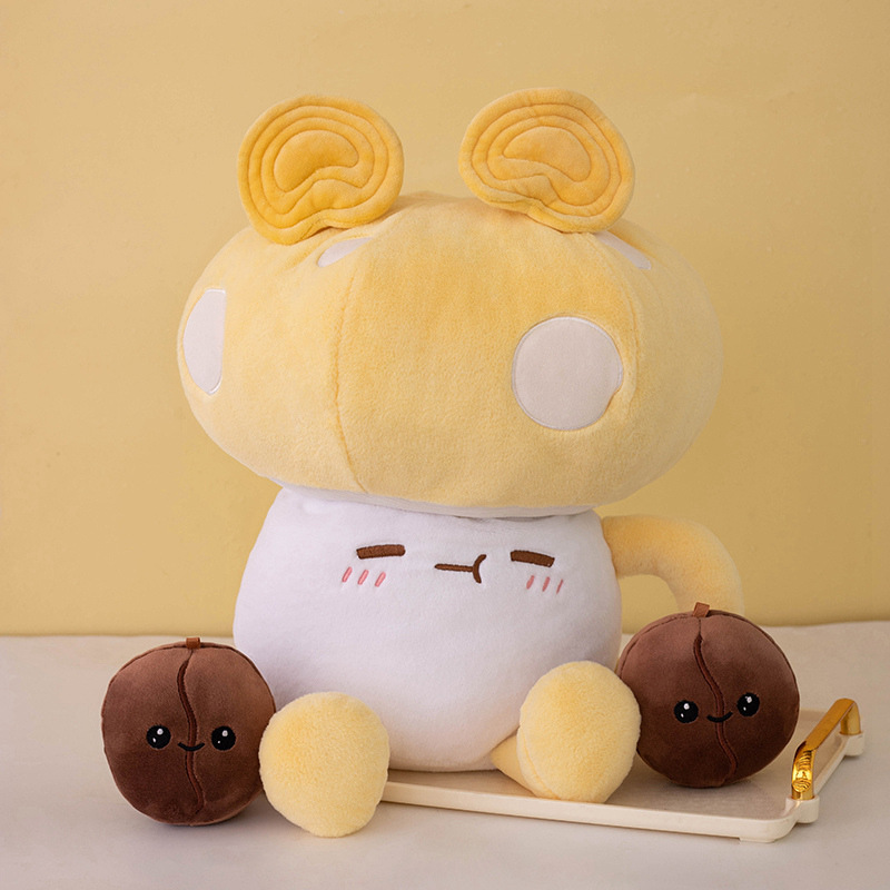 Transfronteriza una bolsa de galletas amor frijoles solubles snack almohada murciélago lleno de juguetes de peluche una bolsa de murciélago Muñeca