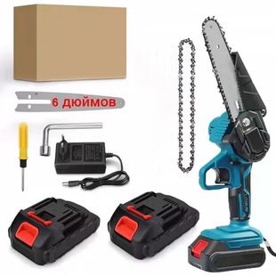Household rechargeable electric chain saw Lithium electric single hand saw small outdoor gasoline-free logging saw Mini saw