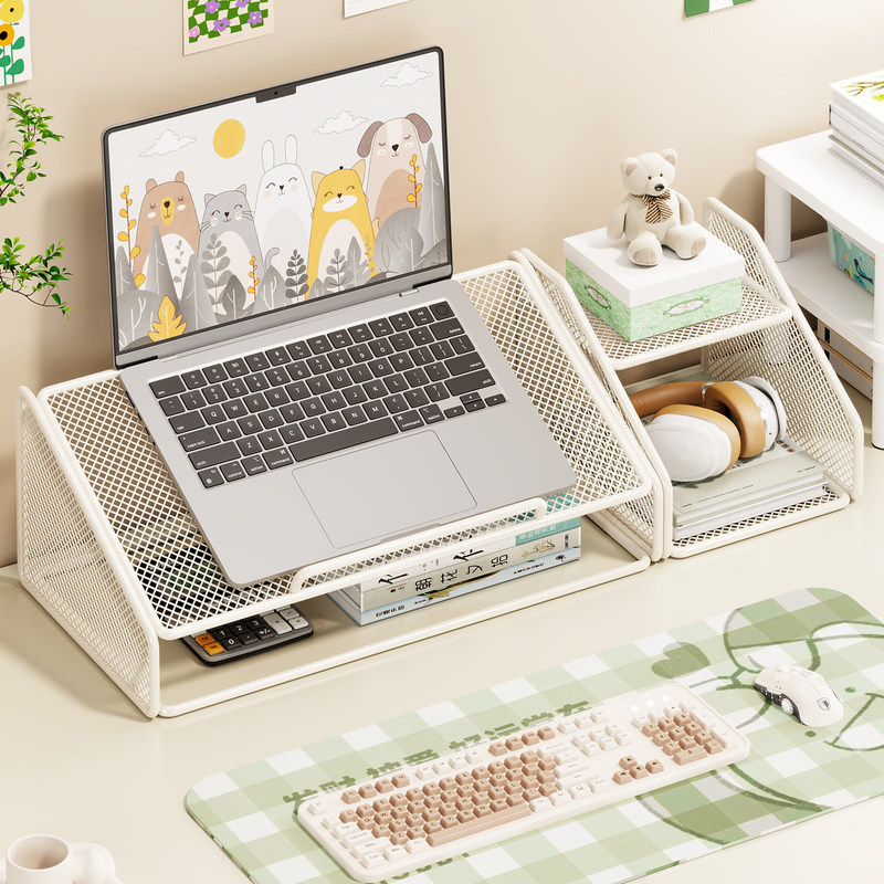 Computer Elevated Stand, Laptop Stand, Desktop Height-Adjustable Tray, Office Workstation, Home Metal Stand, Monitor Computer Elevated Stand, Laptop Stand, Desktop Height-Adjustable Tray, Office Workstation, Home Metal Stand, Monitor