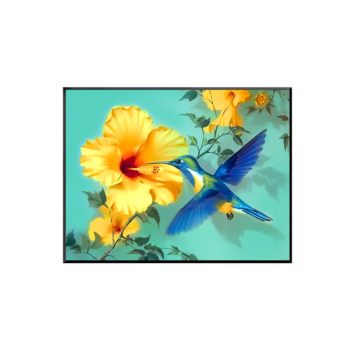 Mona Lisa Royal Cross Stitch Colibrí que recolecta miel de flores Comercio exterior transfronterizo Venta caliente Punto de cruz Fábrica cabello liso image 5