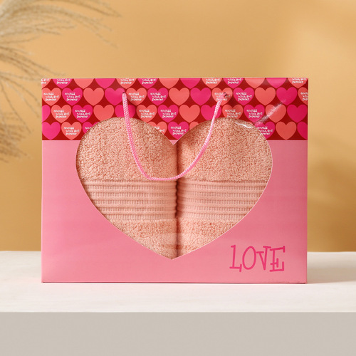 Gift box single towel bear special portable gift box printed white cardboard portable packaging box custom logo gift box