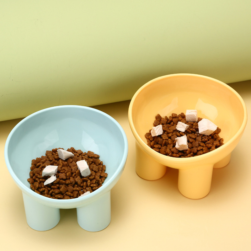 Tacos de mascotas de piernas de elefante cuello de agua potable para gatos tazón para perros alimentos para gatos al por mayor transfronterizos alimentos para gatos de cerámica