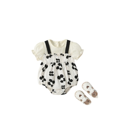 Baby Summer Outfit Newborn Clothes Korean Style Girls Onesie Trendy 100th Day Dress Thin Diaper Cover