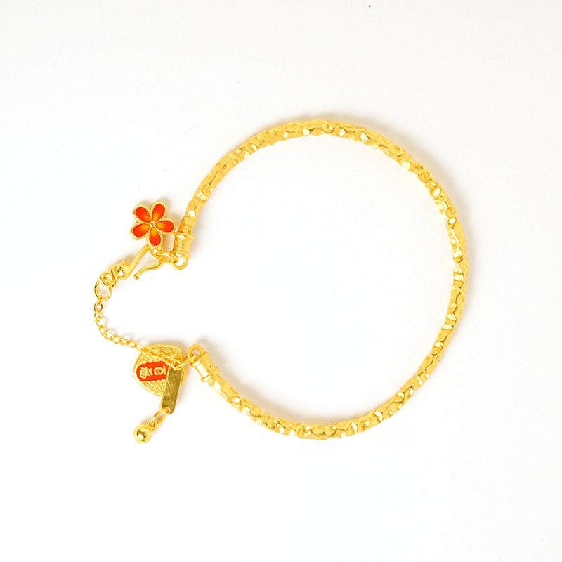 Vietnam Sha Jin simple nuevo lujo ligero viento Bafu flor pulsera elegante mujer alta sensación de joyería versátil fuente