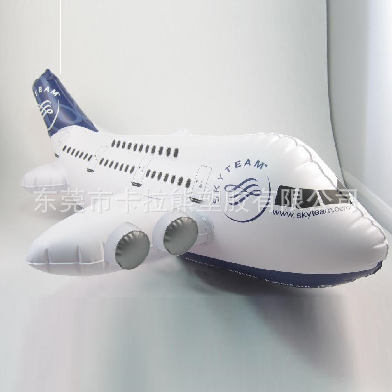 直销充气飞机模型 PVC仿真充气升空客机飞艇拍摄挂饰道具