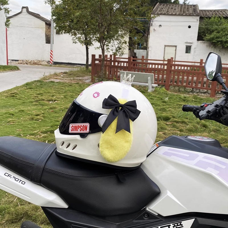Universal Helmet Decoration Motorcycle Electric Universal Black Bow Yellow Big Ear Dog (Auto Parts and Accessories) - black-bow-yellow-big-ear-dog-with-tail-no-crown-no-helmet