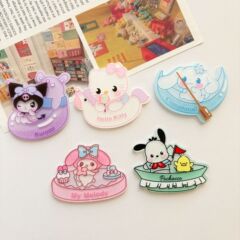 【大サイズ】アクリルサンリオメロティクロミステッカーdiyヘアピンブローチバッジアクセサリーアクセサリー