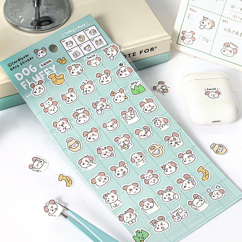 El amante de la carta corta la película plana para publicar la tela de papel, la isla de Bum, el lindo emoji de dibujos animados, el material de la cuenta, la etiqueta decorativa