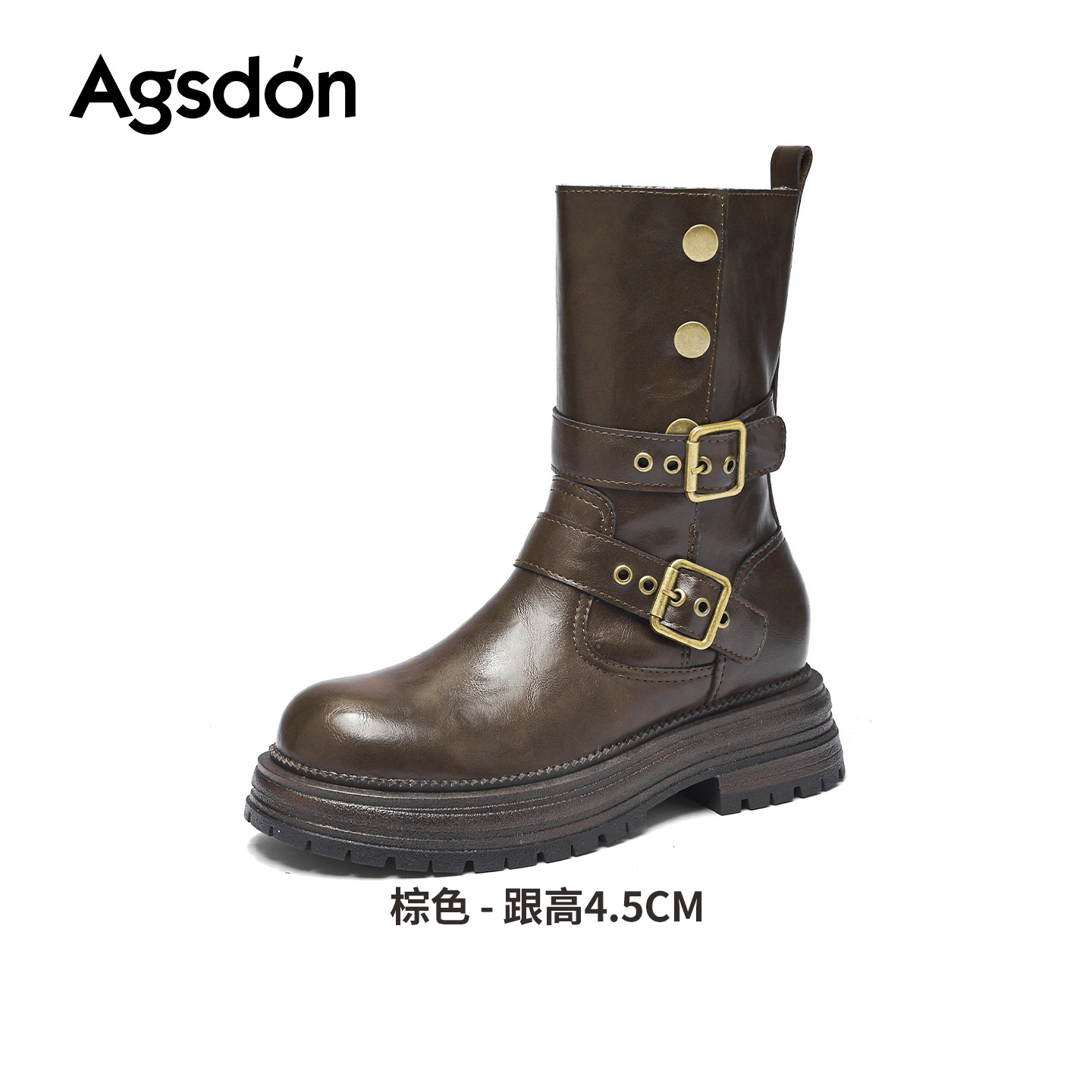 2026 nuevo otoño retro botas cortas de manga media botas de caballero occidental botas