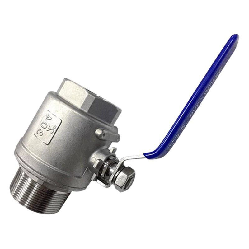 Шаровой кран с внутренней и наружной резьбой из нержавеющей стали 304, двухкомпонентный клапан с резьбой, двухкомпонентный шаровой кран с внутренней и внешней резьбой, Дроссельный клапан