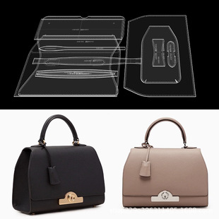 DIY handmade leather model drawing shoulder bag large capacity Women's bag portable messenger bag cut-free acrylic version