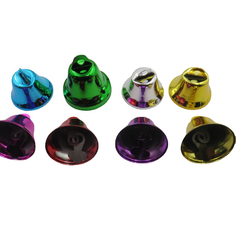 Factory Direct Supply DIY Christmas Tree Bell Pendant Colorfulful Open Bell Horn Bell Bell Shaped Iron Bell