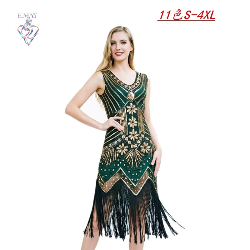 S-4Xl Amazon Wish Gatsby Clothing 1920S Retro Dress Handmade Beaded Sequin Tassel Evening Dress S-4Xl Amazon Wish Gatsby Clothing 1920S Retro Dress Handmade Beaded Sequin Tassel Evening Dress