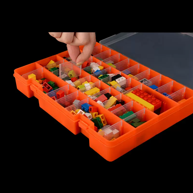 电子零件五金配件饰品盒36格pp材质透明可拆卸塑料盒积木收纳盒